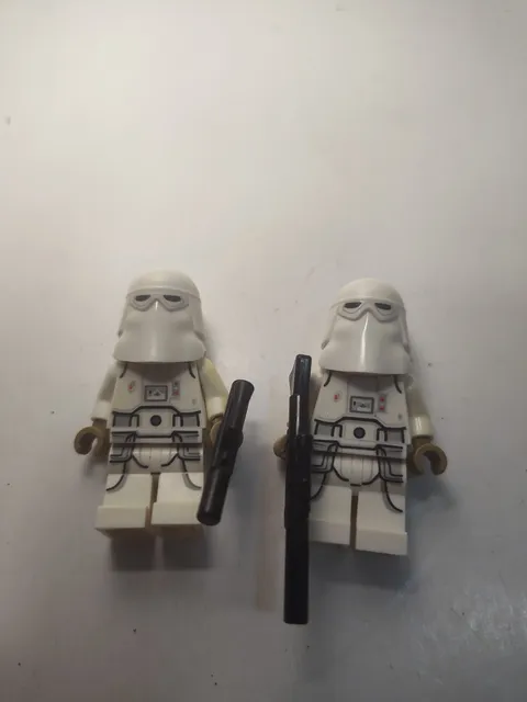 LEGO Star Wars Snowtrooper Minifigure Lot of 2 w/ Blasters Genuine LEGO