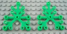 LEGO Lot of 2 Bright Green 6x5 Plant Leaves Pieces