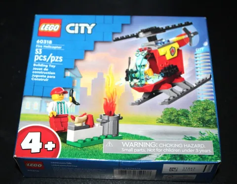 New Lego City Fire Helicopter Firefighters 60318 NIB   -YS5 -=