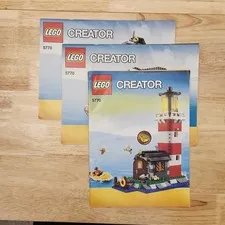 LEGO Creator Instruction Manuals 5770 Lighthouse Island All 3 Manuals No Bricks