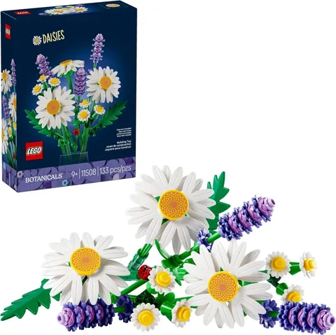 Artificial Daisies LEGO Botanicals Building Toy Crafting Kit for Girls