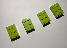 LEGO 4x Brick 3x2 2x3 Light Green 3002