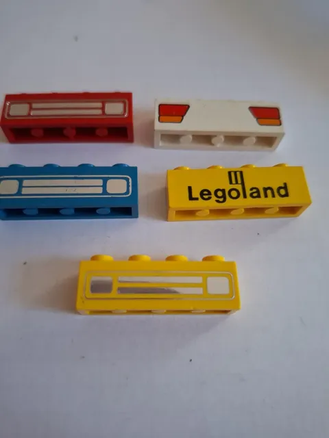 No 293 5 x Lego Basic 1x4 3010 Printed