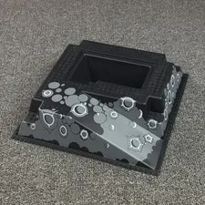 LEGO Blacktron Crater Baseplate 32x32 Ramp Pit Pattern 2552 for 6988 6991 6969