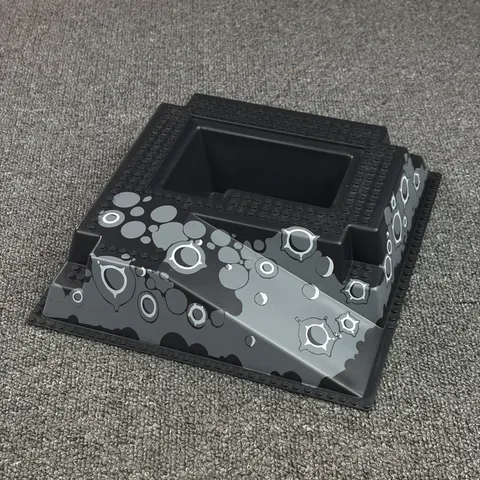 LEGO Blacktron Crater Baseplate 32x32 Ramp Pit Pattern 2552 for 6988 6991 6969