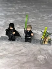Lot Of 3 Lego Star Wars Minifigures Luke And Yoda Sw0219 Sw0551 