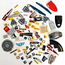 Lego Sticker And Printed Piece Lot - 7.2 ounces