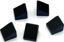 Lego 5 New Dark Blue Slopes Sloped 30 1 x 1 x 2/3 with Black Surface Parts