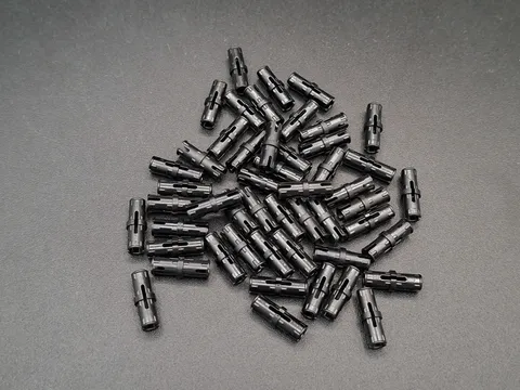 LEGO - 50x - Technic Pin - With Short Friction Ridges - Black - Black - 2780