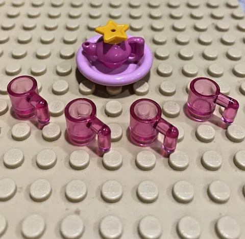 Lego Food Tea Set Dollhouse Play Minifigure Utensils Castle Friends City Set Lot