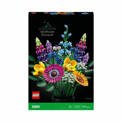 LEGO Icons Wildflower Bouquet 939 Pieces Building Set Construction Set Decoration Ages 18 and Up
