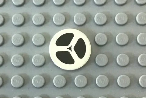 LEGO 2x2 Round Tile Film Music Computer Reel to Reel Tape