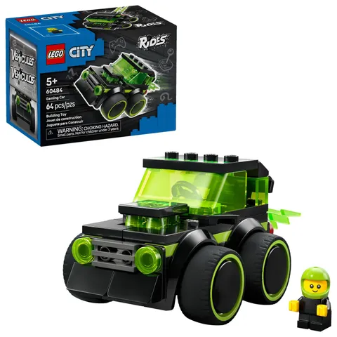 LEGO City Rides – Gaming Race Car Building Toy for Kids - Pretend Multicolor