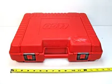 1985 LEGO Red Hard Plastic Storage Travel Carrying Case 15" x 12.5"x 4" 1.8 lb