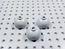 LEGO Lot of 3 Light Bluish Gray Round 2x2 Domes Bricks BB