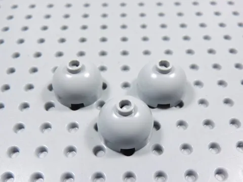 LEGO Lot of 3 Light Bluish Gray Round 2x2 Domes Bricks BB