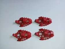 4 Bionicle Lego Parts number 53549 Foot Feet Dark Red Toa Inika Elliptical 53549