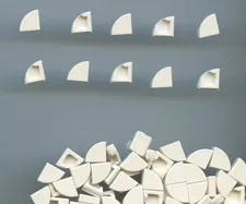 LEGO x 60 White Tile, Round 1 x 1 Quarter 25269