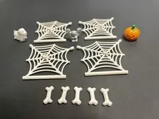 New Lego Spooky Halloween Lot - Gargoyle, Ghost Dog, Pumpkin Head, Spiderwebs