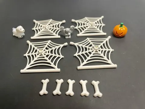 New Lego Spooky Halloween Lot - Gargoyle, Ghost Dog, Pumpkin Head, Spiderwebs
