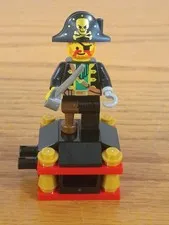 LEGO Pirates Captain Redbeard Minifigure (pi055) - Peg Leg, Hook Hand, Skull Hat