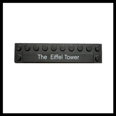 LEGO The Eiffel Tower 1 x 8 Black Tile