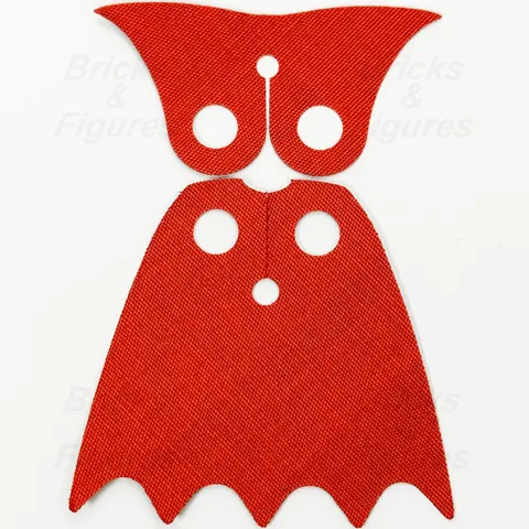 LEGO Vampire Red Black Cape & Collar Minifigure Part Cloth Starched Fabric 75904