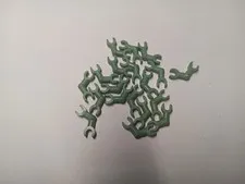 LEGO BULK LOT OF 18 SAND GREEN SKELETON ARMS BENT & HORIZONTAL GRIP #93609