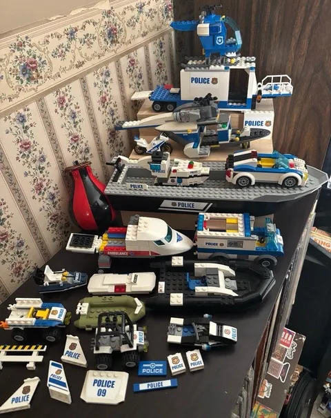 LEGO City Police Mixed Lot Boats, Cars, Helicopter