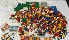 LEGO Vintage 1970s - 80s Bricks with Minifigures - 7 Pounds +FAST SHIPPING!