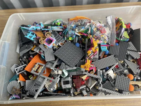 LEGO Mixed Bulk Lot 17+ Lbs Parts Pieces Manuals Baseplates mini figures
