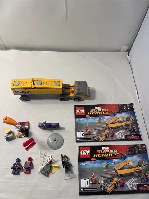 LEGO Captain America Civil War Tanker Truck Takedown 76067 w/ Mini-Figs As-Is