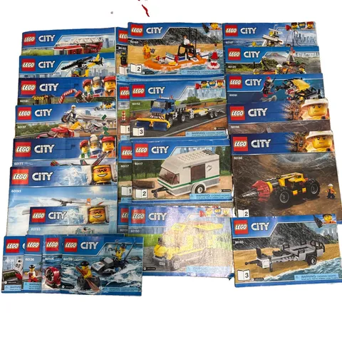 Lego City Building Instructions Only Police Fireman Truck Camper Boat 20 Sets
