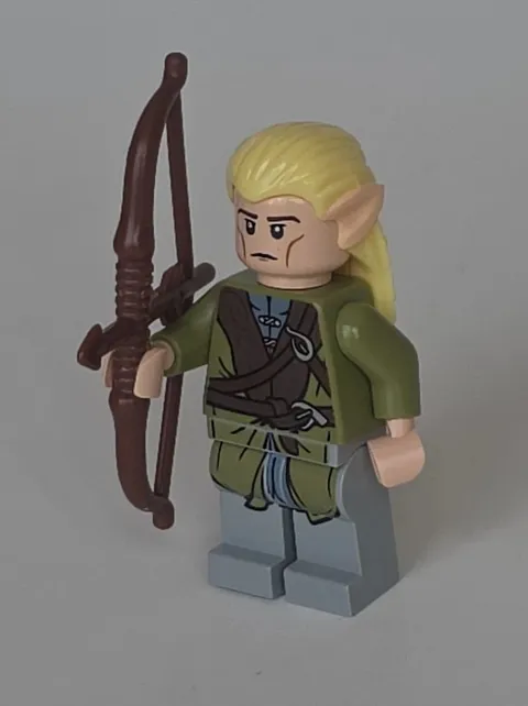 LEGO Legolas Elf 2-Sided Head 9473 Mines of Moria Lord of the Rings With Bow