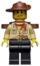 LEGO® Minifigure Adventurers adv041 Johnny Thunder (Desert) w/Backpack