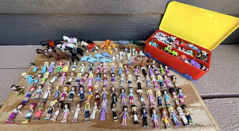 LEGO Friends Huge Lot 78 Minidolls 9 Horses 35+ Animals Accessories Organizer