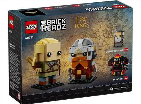 LEGO 40751 Lord of the Rings Legolas & Gimli Brickheadz BOX DAMAGE GREAT GIFT 