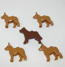 LEGO Alsatian German Shepherd Dog Minifigure Lot 5 Animal Pet police