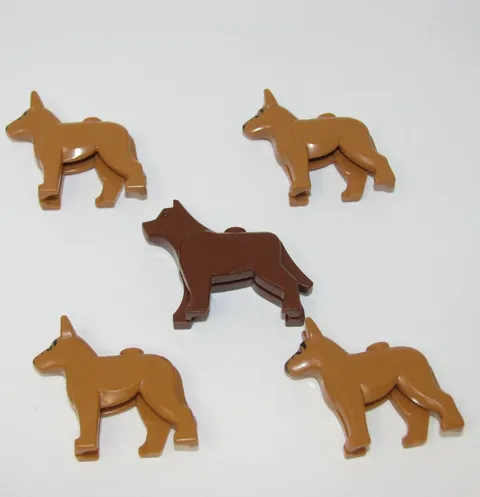 LEGO Alsatian German Shepherd Dog Minifigure Lot 5 Animal Pet police