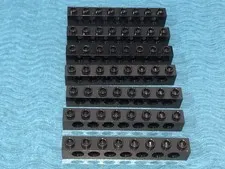 LEGO PART 3702 TECHNIC BRICK 1X8 WITH HOLES 7 PIECES (BLACK)