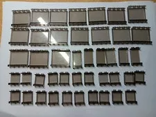 LEGO BULK LOT OF 44 TRANS BLACK/BROWN WALL/WINDOW PANELS 1X2X2 1X2X3 1X4X3