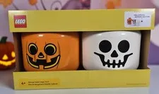 LEGO Halloween Storage Heads Large Pumpkin Skeleton 2 Pc NIB 2020