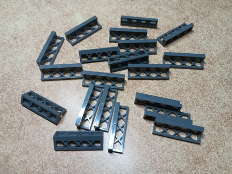 LEGO BULK LOT OF 20 DARK BLUISH GRAY LATTICE FENCE  1X4X1  #3633