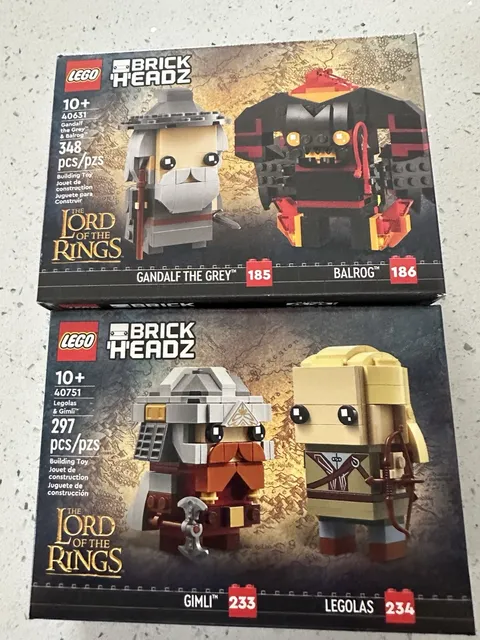 LEGO BrickHeadz 40631 | Gandalf the Grey  Balrog  40751  Gimli Legolas NEW