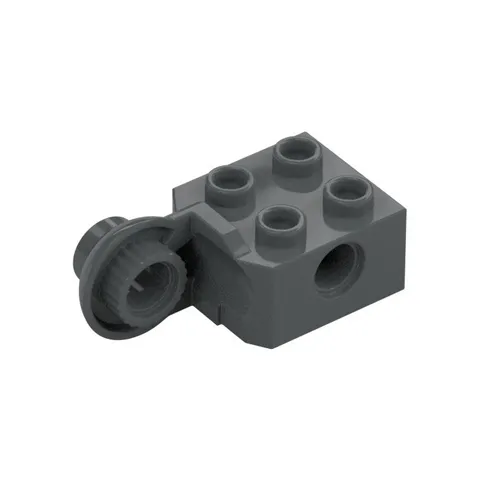 LEGO 10x Dark Bluish Gray Technic, Brick Modified 2 x 2 with Pin Hole inv.596