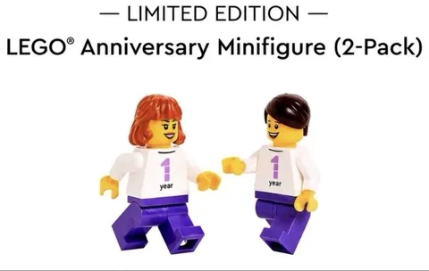 LEGO 6659862 1 Year Anniversary Minifigure 2-Pack Limited Edition