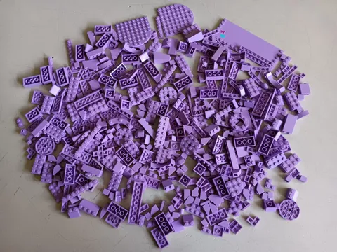 LEGO BULK LOT 480 MEDIUM LAVENDER SLOPE BRICKS PLATES & SPECIALTY PIECES