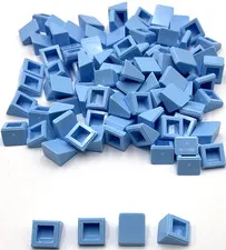 Lego 100 New Bright Light Blue Slopes Sloped 30 1 x 1 x 2/3 Parts