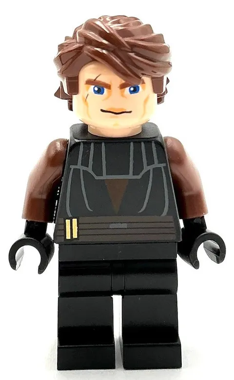 Lego New Star Wars Anakin Skywalker Large Eyes Reddish Brown Arms Minifigure