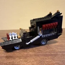 LEGO Black Vehicle Build w/ Wheels Clear Windshield & Opening Coffin Plastic